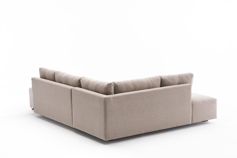 IRELAND Schäslongbäddsoffa Vänster Krämvit/Svart - Beige - Möbler - Vardagsrum - Bäddsoffor