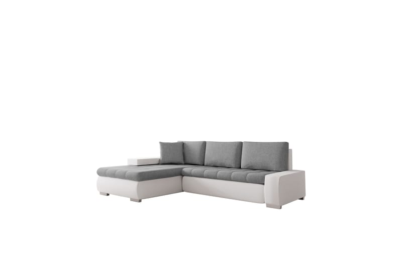 Irja Bäddsoffa med Divan 3-sits i Konstläder - Vit/Grå - Möbler - Vardagsrum - Bäddsoffor
