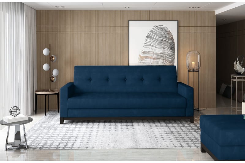 Iselene 2-sits Bäddsoffa, Blå