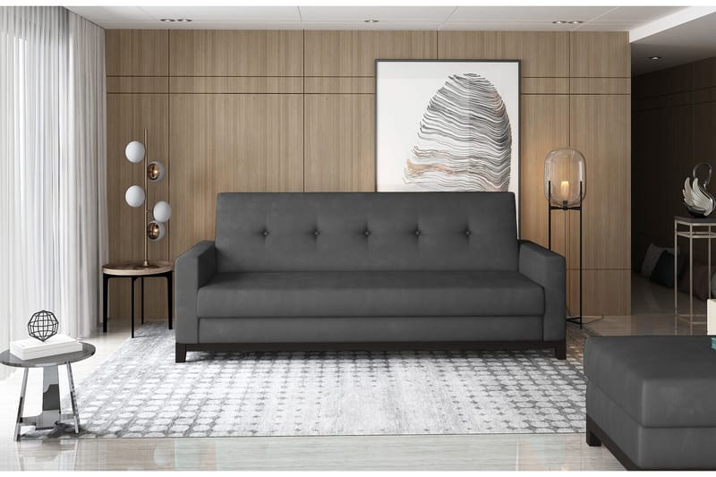 Iselene 2-sits Bäddsoffa, Grå