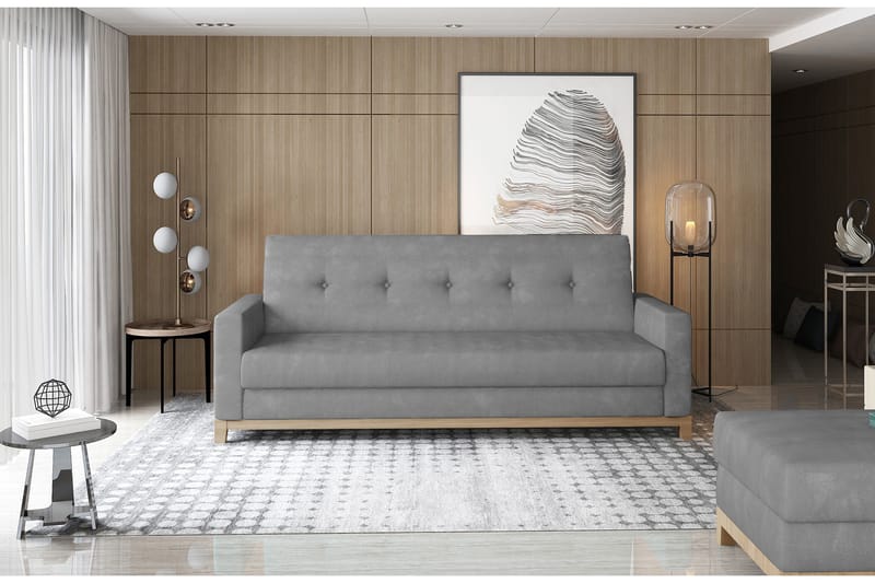 Iselene 2-sits Bäddsoffa, Grå