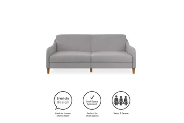 Jasper 2-sits Bäddsoffa Ljusgrå - Dorel Home - Möbler - Vardagsrum - Bäddsoffor