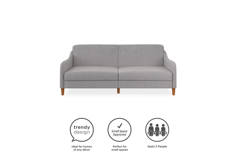 Jasper 2-sits Bäddsoffa Ljusgrå - Dorel Home - Möbler - Vardagsrum - Bäddsoffor