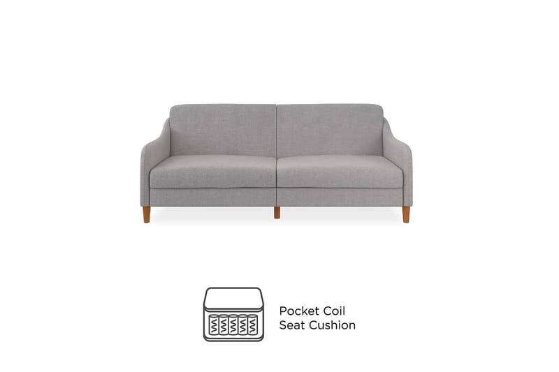 Jasper 2-sits Bäddsoffa Ljusgrå - Dorel Home - Möbler - Vardagsrum - Bäddsoffor