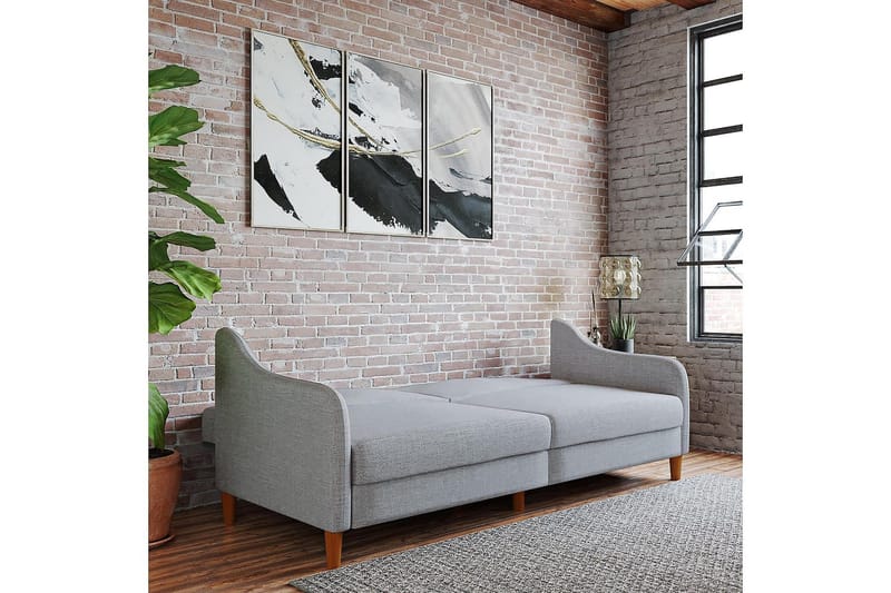 Jasper 2-sits Bäddsoffa Ljusgrå - Dorel Home - Möbler - Vardagsrum - Bäddsoffor