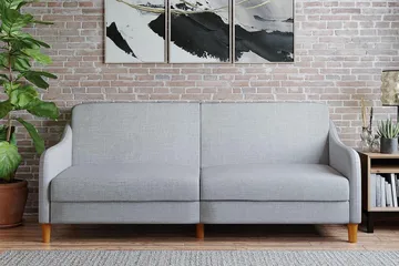 Jasper 2-sits Bäddsoffa Ljusgrå - Dorel Home - Möbler - Vardagsrum - Bäddsoffor