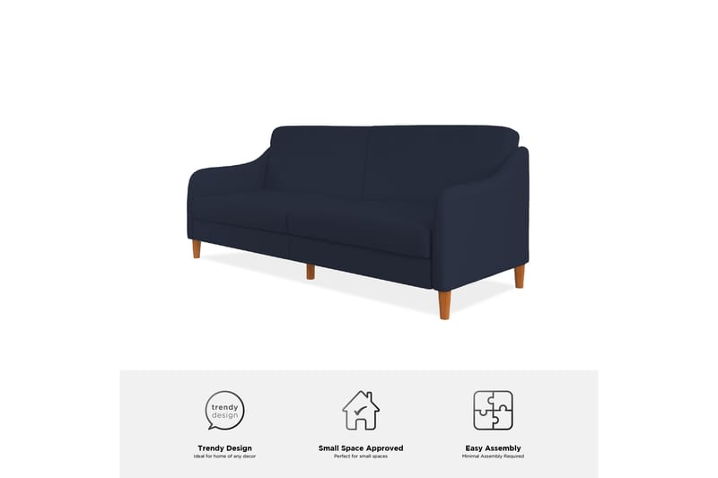 JASPER 2-sits Bäddsoffa Marinblå - Dorel Home - Möbler - Vardagsrum - Bäddsoffor