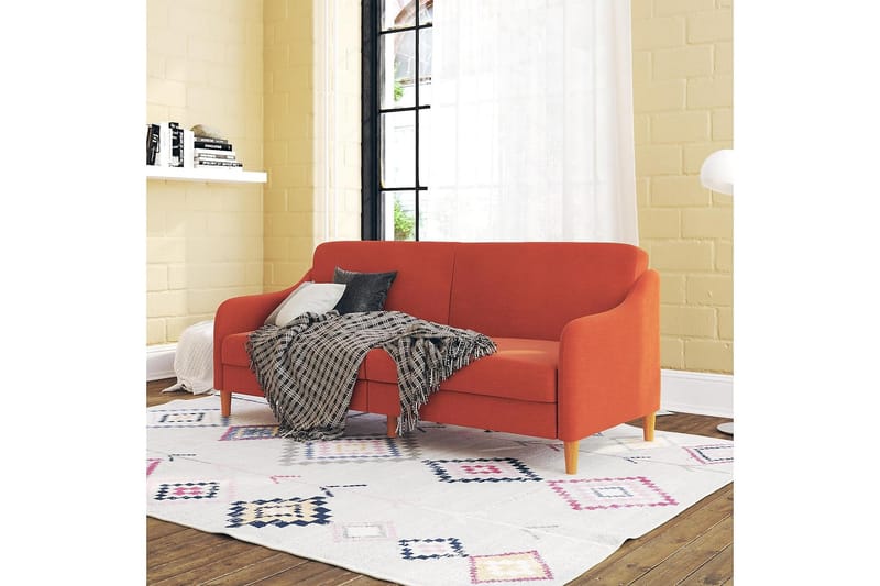 JASPER 2-sits Bäddsoffa Orange - Dorel Home - Möbler - Vardagsrum - Bäddsoffor