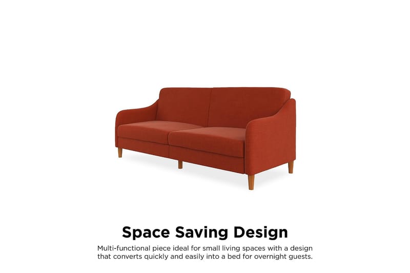 JASPER 2-sits Bäddsoffa Orange - Dorel Home - Möbler - Vardagsrum - Bäddsoffor