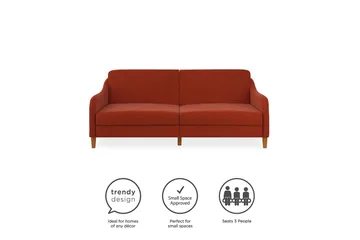 Jasper 2-sits Bäddsoffa Orange - Dorel Home - Möbler - Vardagsrum - Bäddsoffor