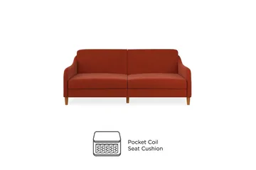 Jasper 2-sits Bäddsoffa Orange - Dorel Home - Möbler - Vardagsrum - Bäddsoffor