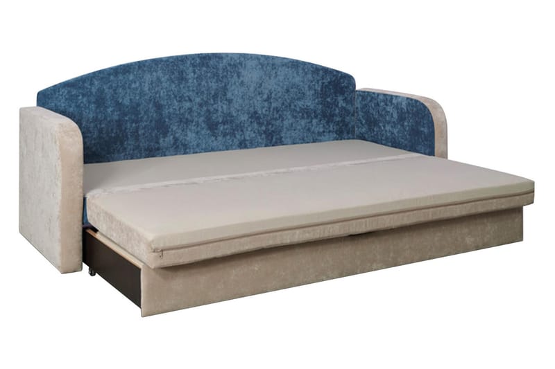JELLON Bäddsoffa 208x76x86 cm - Beige/Blå - Möbler - Vardagsrum - Bäddsoffor