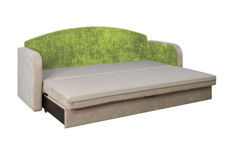 JELLON Bäddsoffa 208x76x86 cm - Beige/Grön - Möbler - Vardagsrum - Bäddsoffor