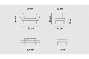 Jenica Bäddsoffa 2-sits - Grå - Möbler - Vardagsrum - Bäddsoffor