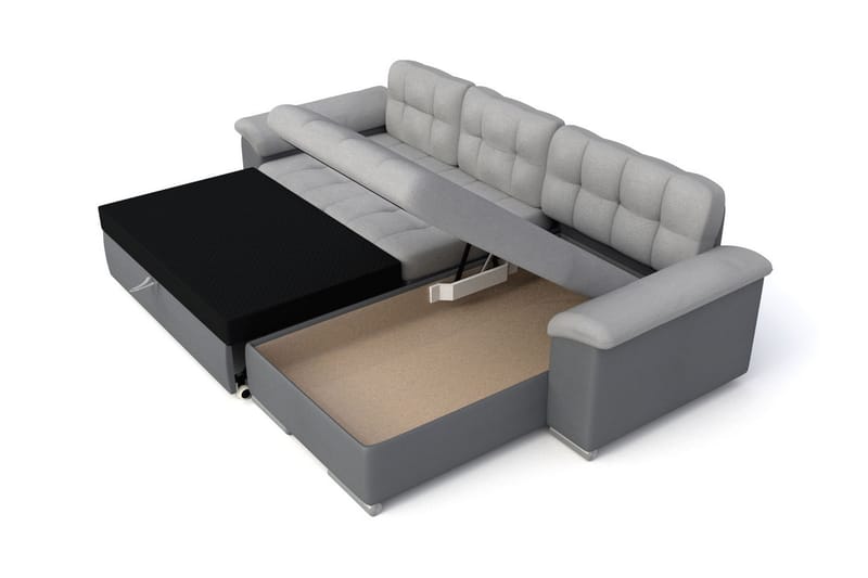 JINIMU Divanbäddsoffa 280x160x76 cm - Grå - Möbler - Vardagsrum - Bäddsoffor