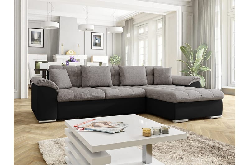 JINIMU Divanbäddsoffa 280x160x76 cm - Grå - Möbler - Vardagsrum - Bäddsoffor