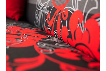 Jonas Bäddsoffa 195x87x86 cm - Röd/svart - Möbler - Vardagsrum - Bäddsoffor