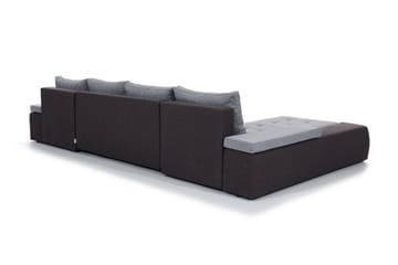 Jurtiga 4-sits U-formad Bäddsoffa 122x297 cm med Förvaring i Tyg - Grå - Möbler - Vardagsrum - Bäddsoffor - U bäddsoffa