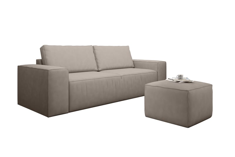 Kamli Bäddsoffa 3-sits med Förvaring - Beige - Möbler - Vardagsrum - Bäddsoffor