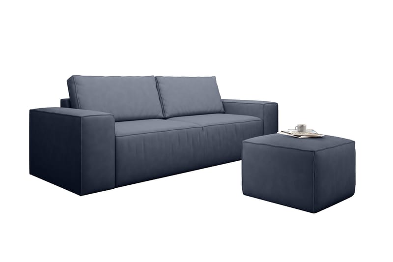 Kamli Bäddsoffa 3-sits med Förvaring - Blå - Möbler - Vardagsrum - Bäddsoffor