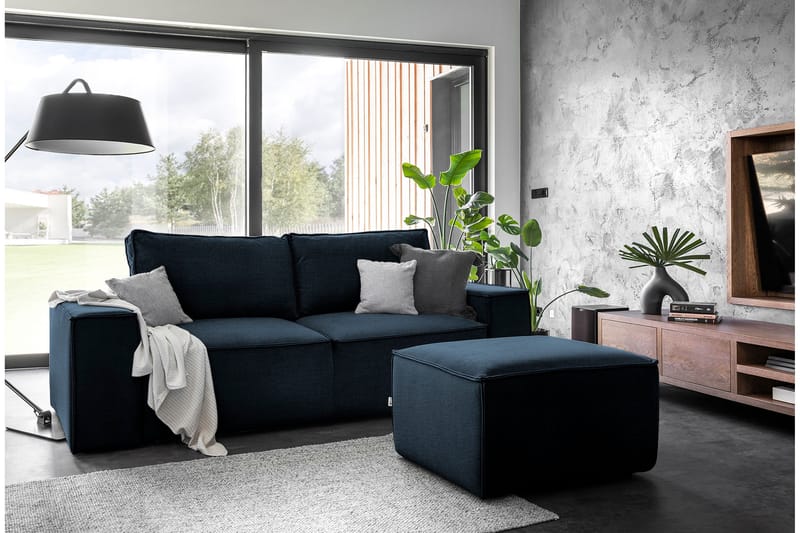 Kamli Bäddsoffa 3-sits med Förvaring - Blå - Möbler - Vardagsrum - Bäddsoffor