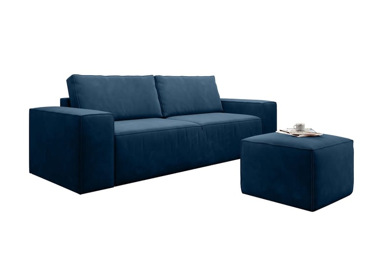 Kamli Bäddsoffa 3-sits med Förvaring - Blå - Möbler - Vardagsrum - Bäddsoffor