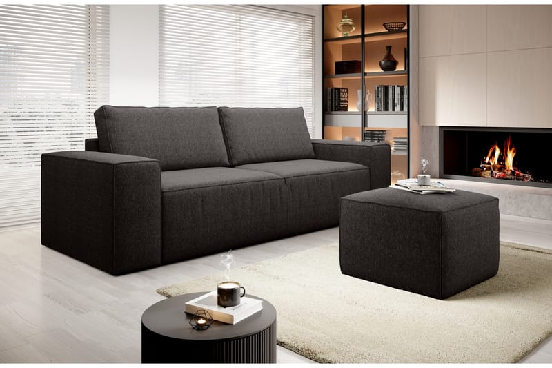 Kamli Bäddsoffa 3-sits med Förvaring - Brun - Möbler - Vardagsrum - Bäddsoffor