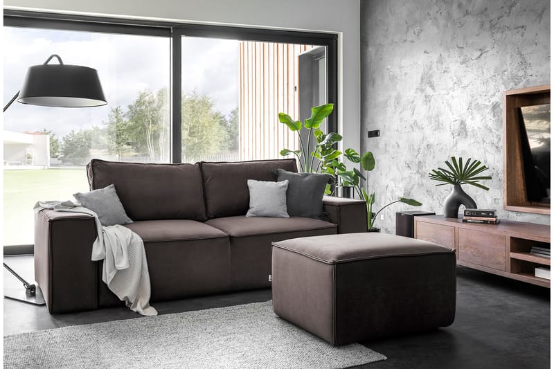 Kamli Bäddsoffa 3-sits med Förvaring - Brun - Möbler - Vardagsrum - Bäddsoffor
