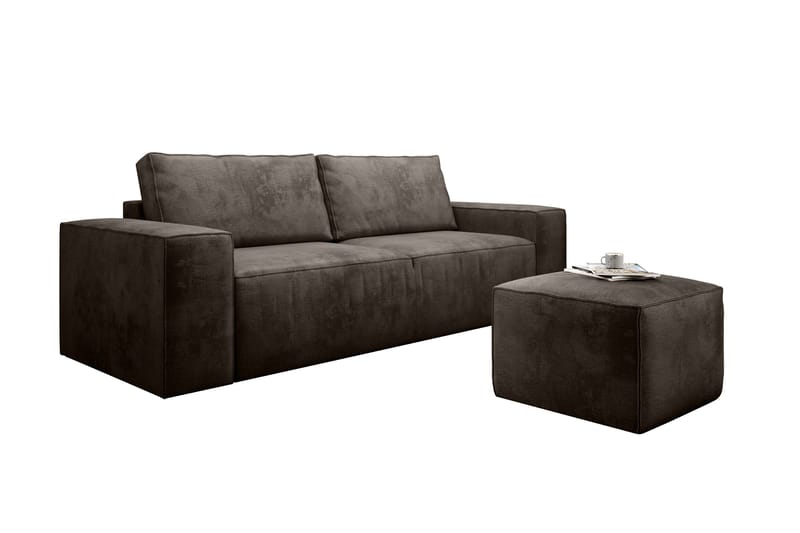 Kamli Bäddsoffa 3-sits med Förvaring - Brun - Möbler - Vardagsrum - Bäddsoffor