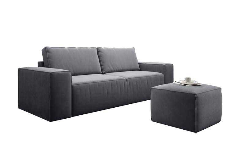 Kamli Bäddsoffa 3-sits med Förvaring - Grå - Möbler - Vardagsrum - Bäddsoffor