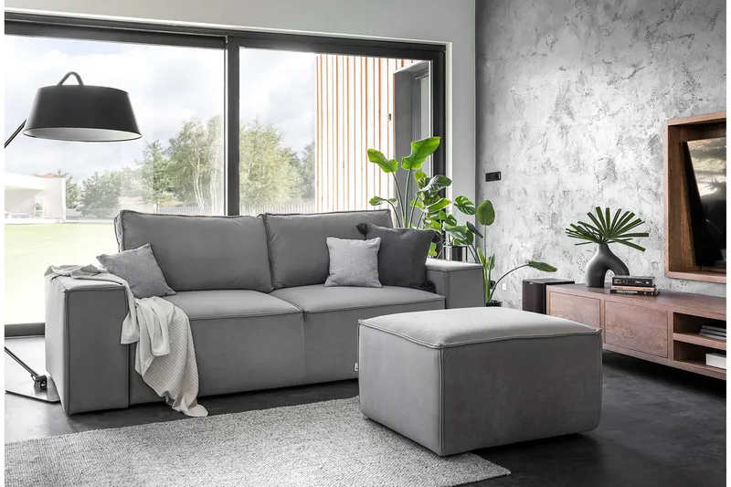Kamli Bäddsoffa 3-sits med Förvaring - Grå - Möbler - Vardagsrum - Bäddsoffor