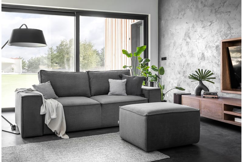 Kamli Bäddsoffa 3-sits med Förvaring, Grå
