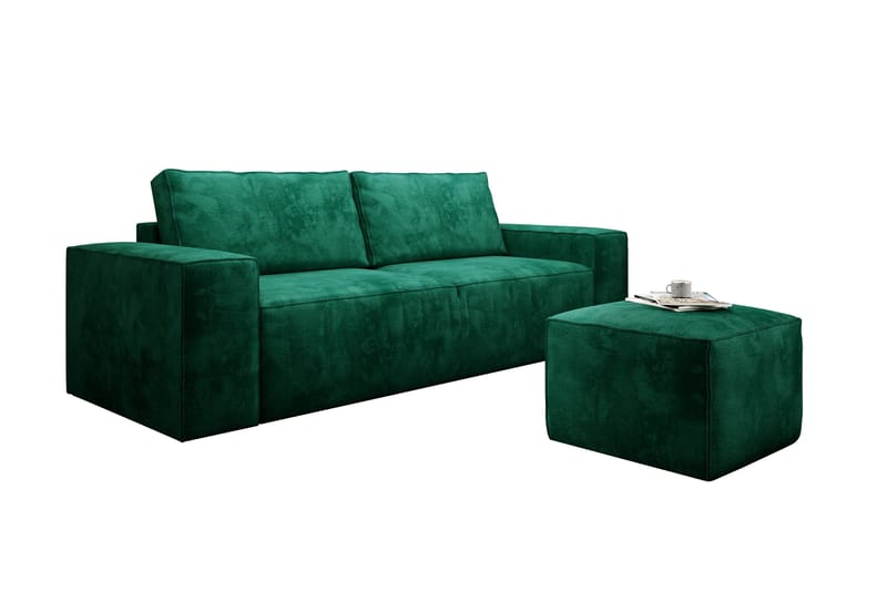 Kamli Bäddsoffa 3-sits med Förvaring - Grön - Möbler - Vardagsrum - Bäddsoffor