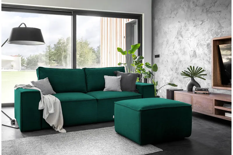 Kamli Bäddsoffa 3-sits med Förvaring - Grön - Möbler - Vardagsrum - Bäddsoffor