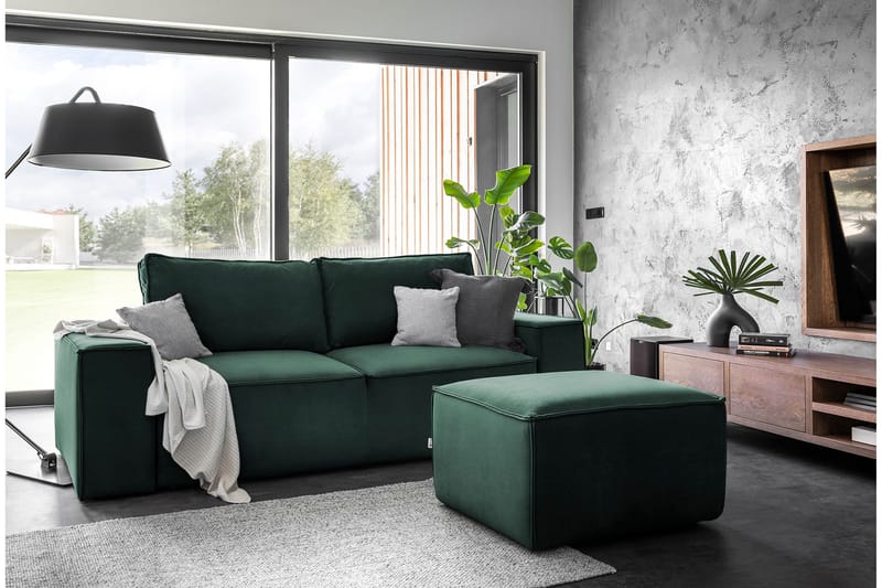 Kamli Bäddsoffa 3-sits med Förvaring - Grön - Möbler - Vardagsrum - Bäddsoffor