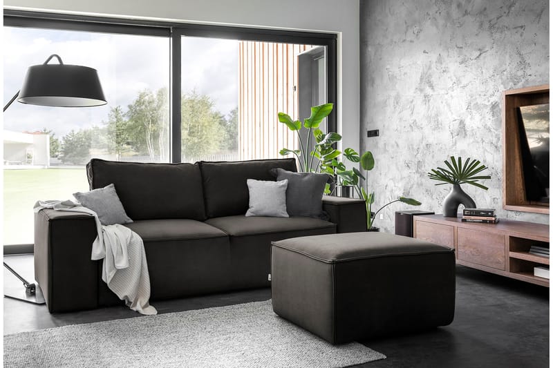 Kamli Bäddsoffa 3-sits med Förvaring - Mörkgrå - Möbler - Vardagsrum - Bäddsoffor