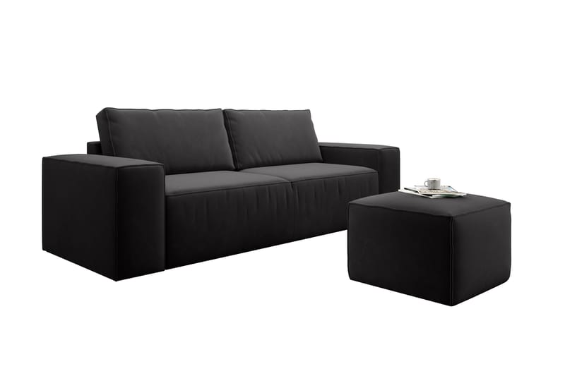 Kamli Bäddsoffa 3-sits med Förvaring - Svart - Möbler - Vardagsrum - Bäddsoffor