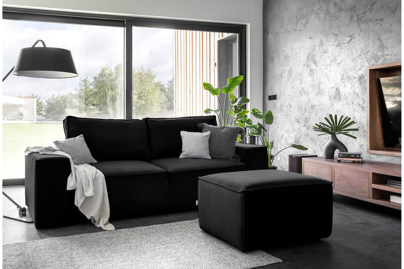 Kamli Bäddsoffa 3-sits med Förvaring - Svart - Möbler - Vardagsrum - Bäddsoffor