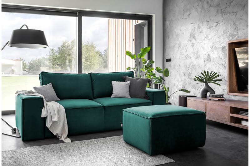 Kamli Bäddsoffa 3-sits med Förvaring - Turkos - Möbler - Vardagsrum - Bäddsoffor