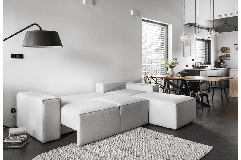 Kamli Bäddsoffa m. Divan med Förvaring - Beige - Möbler - Vardagsrum - Bäddsoffor