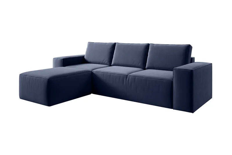 Kamli Bäddsoffa m. Divan med Förvaring - Blå - Möbler - Vardagsrum - Bäddsoffor
