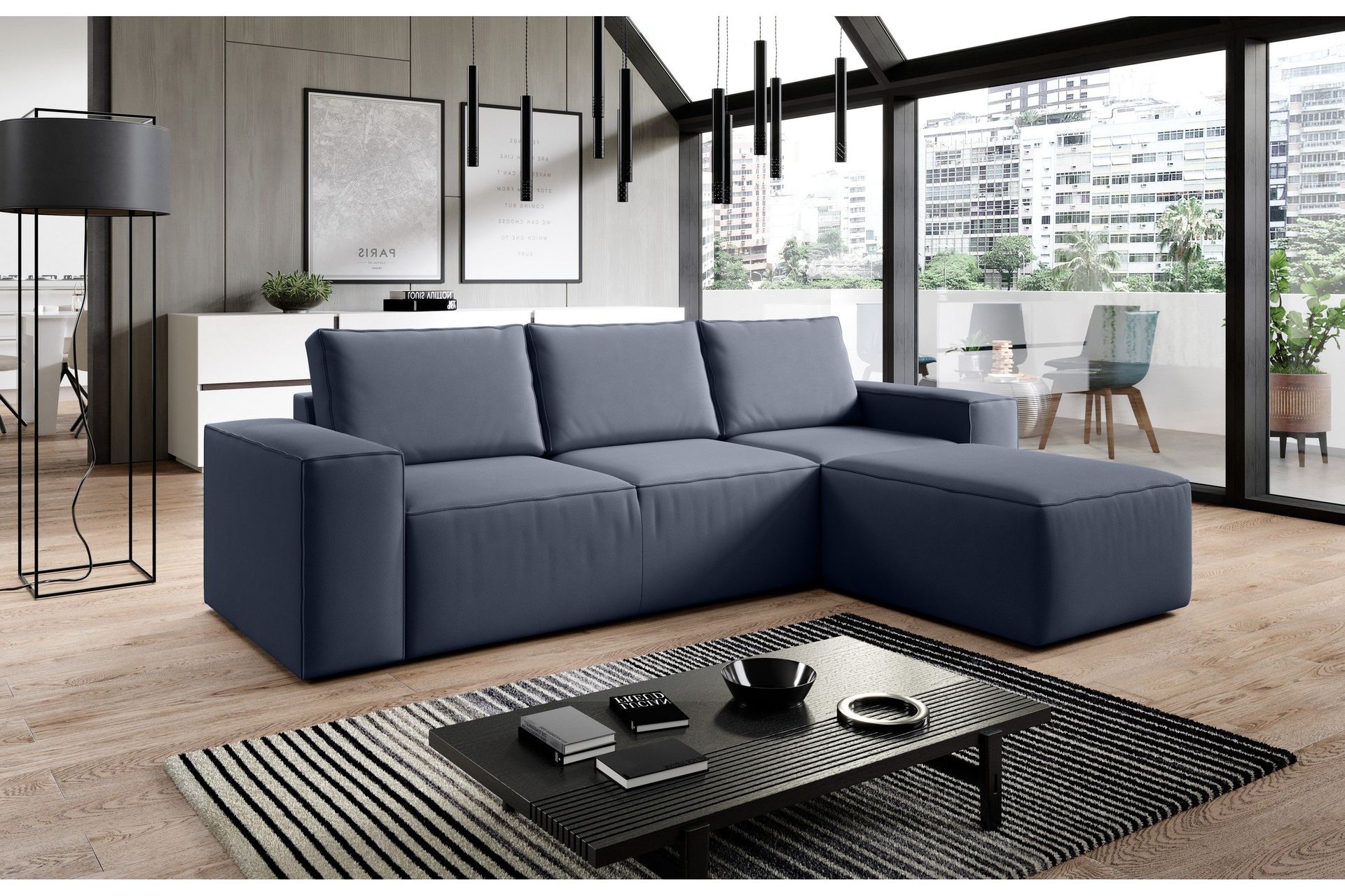 Kamli B&auml;ddsoffa m. Divan med F&ouml;rvaring - Bl&aring;