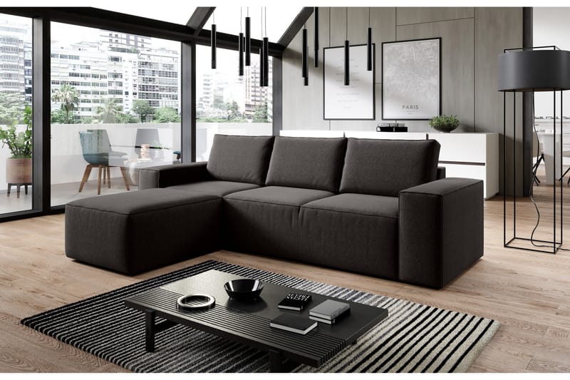 Kamli Bäddsoffa m. Divan med Förvaring - Brun - Möbler - Vardagsrum - Bäddsoffor