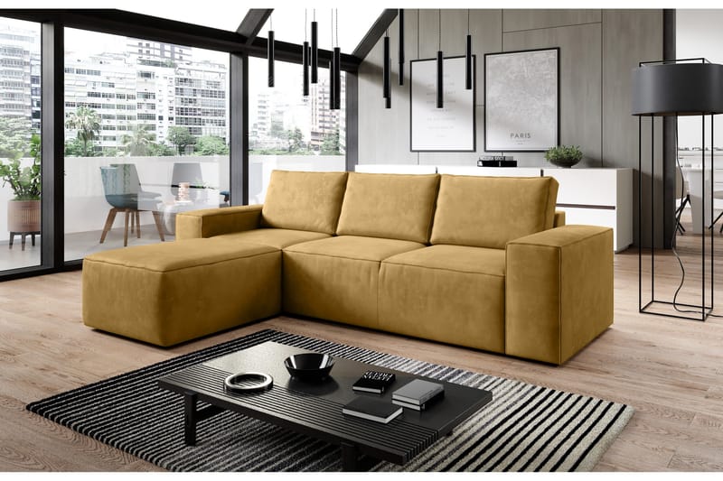 Kamli Bäddsoffa m. Divan med Förvaring - Brun - Möbler - Vardagsrum - Bäddsoffor