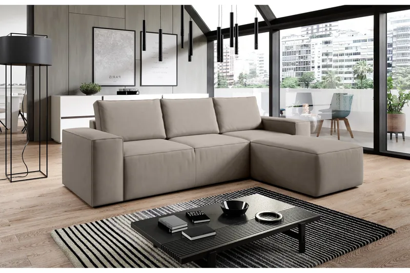 Kamli Bäddsoffa m. Divan med Förvaring - Brun - Möbler - Vardagsrum - Bäddsoffor