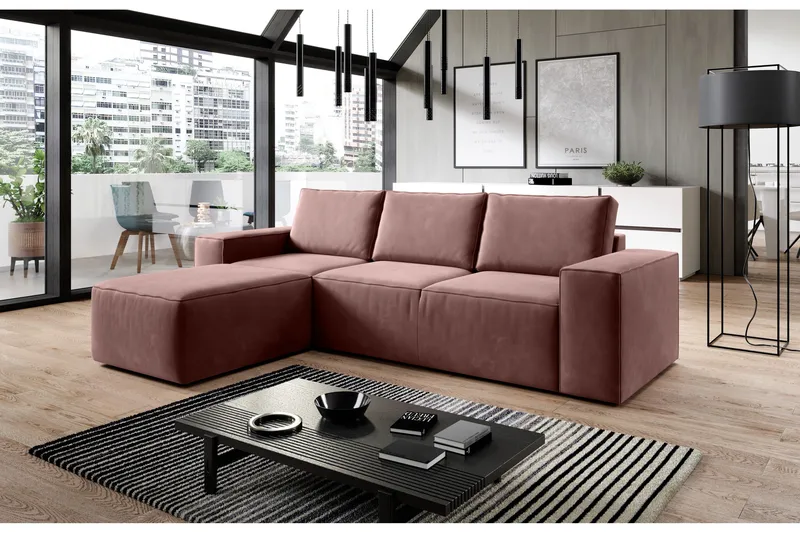 Kamli Bäddsoffa m. Divan med Förvaring - Grön - Möbler - Vardagsrum - Bäddsoffor