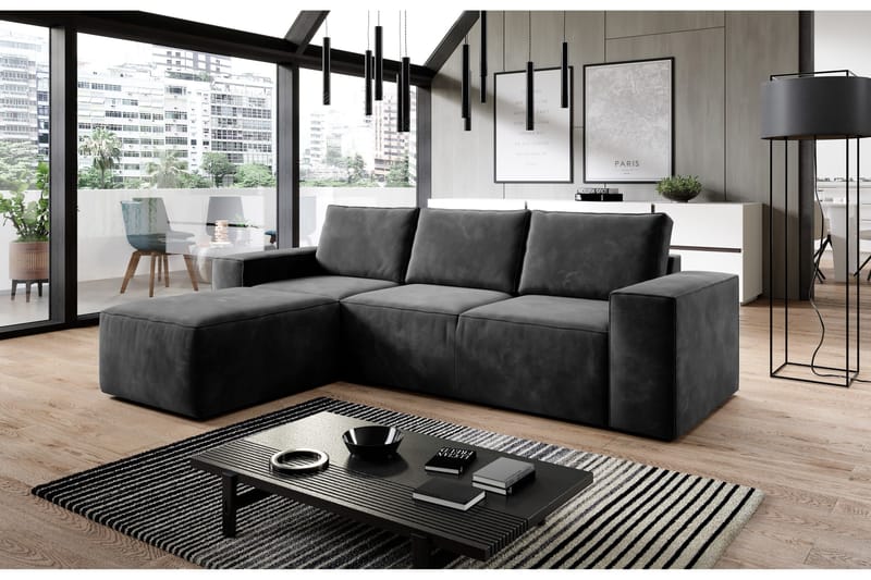 Kamli Bäddsoffa m. Divan med Förvaring - Ljusgrön - Möbler - Vardagsrum - Bäddsoffor