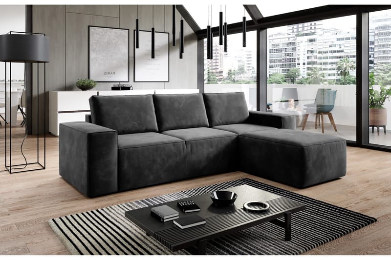 Kamli Bäddsoffa m. Divan med Förvaring - Ljusgrön - Möbler - Vardagsrum - Bäddsoffor