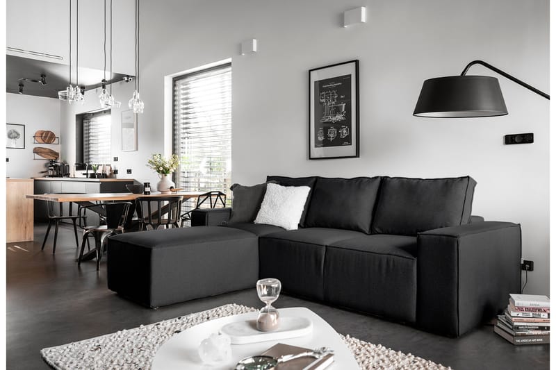 Kamli Bäddsoffa m. Divan med Förvaring - Mörkgrå - Möbler - Vardagsrum - Bäddsoffor