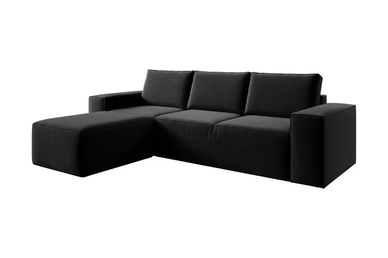 Kamli Bäddsoffa m. Divan med Förvaring - Svart - Möbler - Vardagsrum - Bäddsoffor